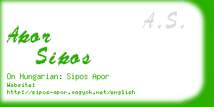 apor sipos business card